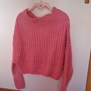 ADORA Soft Pink Cowl Neck Sweater